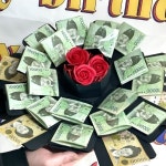 점핑 용돈박스 돈케이크 남편 생일이벤트 깜짝 서프라이즈 박스