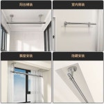 콕니즈 | 고정 천정건조대 스텐 베란다빨래걸이 빨래봉 천장 스테인레스 봉세트 자바라형 리빙코아