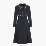 케네스레이디 리본 브로치 콤비포켓 미디 원피스 77 EWOPPA0100 1430851