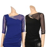 A306 라운드절개티 노브댄스 라인댄스 라인 라틴 모던 사교 웰빙 공연복 단체 국산 상의 바지 치마