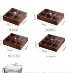 원목 과자상자 구절판 거실 안주 나무 사탕 너트 간식 4칸 홑겹 케이스 다이아몬드 손잡이