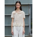 바이탈싸인 바이탈싸인 LINE Side Shirring Point Blouse