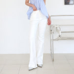 닷이프 여성용 스판 텐션 롱 부츠컷 팬츠 S P24SS1-A0289