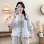 여성 여름셔츠 얇은상의 여름의류 구김없는 여성블라우스 자켓