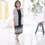 쉬즈마담 쉬즈마담 썸머 데일리 가디건 엄마옷 미시옷 엄마선물 아줌마옷 50대 60대 중년여성 마담의류 L J3412