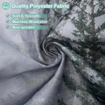 욕실용 ORTIGIA 다크 그린 안개 숲 샤워 커튼 후크가 달린 네이처 우드랜드 가정용 장식용 소나무 매직 목욕 방수 원단 무게 72x72