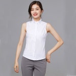 민소매 카라 셔츠 여자 카라셔츠 조끼 여성 민소매블라우스