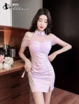 홀복 미니원피스 이브닝 파티복 드레스 클럽 뒷면 지퍼 G5279