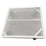 사각 화분 받침대 이동식 바퀴 달린 철제 트레이 운반 화이트-25x25x8cm