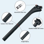 RXL 탄소 섬유 시트 포스트 로드 바이크 오프셋 자전거 27 2 30 8 31 6 산악 카본