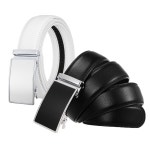 고급 소가죽 남성 자동 벨트 엣지 모노 허리띠 세련된 스타일 고급스러운 디자인