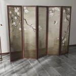 민화 파티션 병풍 매화 한식 중식당 칸막이 일식집
