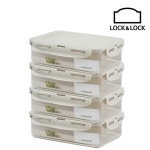 락앤락 락앤락 락앤락 비스프리 밀폐용기 직사각 1 6L 4개 LBF824