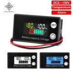 LCD 배터리 전압계 DC 용량 표시기 전력계 리튬 LiFePO4 납산 셀 12V 24V 48V 전압 테스터 8V-100V