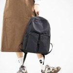 대학생 여성용 가벼운 캐주얼 포켓 백팩 남녀공용 J1945