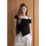 아틀리에나인 아틀리에 나인 LANI ONE OFF SHOULDER KNIT T-7069