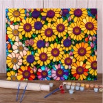 풍경 꽃 페인트 숫자 완성 키트 오일 캔버스에 페인팅 장식 수공예 1 H00126