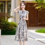 여자 썸머 여름 원피스 수묵화 치파오 스커트 SPO마켓2