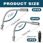 산악 도로 자전거를 위한 자전거 V 브레이크 누들 케이블 가이드 세트 파이프 4개 고무 부츠 4개
