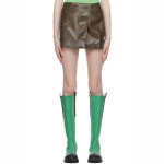 GANNI 가니 미니스커트 페이턴트 인조 가죽 미니 스커트 231144F090006