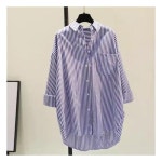 모어씨유 빌리브 ST 셔츠 스트라이프 카라 남방 탑