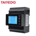 3상 4선 다기능 전력 계측기 Din 레일 전력계 220V 삼상 에너지 미터 RS485