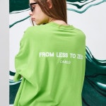 까를로 Green Slogan T-shirts Light Green