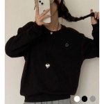 지엔제이 어쎈틱 오버핏 맨투맨 어쎈틱 스몰로고 J2001