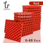 흡음보드 방음 스튜디오방음 계란판 방화 소음차단 6 12 24 48Pcs 6개 2 Thick 고밀도 CHINA
