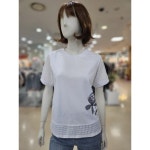 배색 포인트 티 블라우스 AY05TS54W1