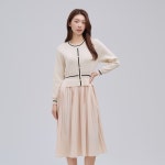 SI 씨 라인 배색 롱 원피스 - SKOCC0961