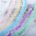 주름 레이스 원단 Ita 가방 귀여운 로리타 DIY 바느질 새틴 프릴 트림 아플리케 의류 장식 너