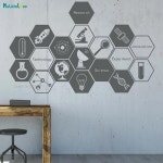 과학 기술 혁신 벽 데칼 크리에이티브 비닐 스티커 학생 영감 아트 보육실 1 custom color