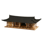 기와집 네칸 조립키트 DIY 목재 나무 우드 미니어처 전통 가옥 한옥 주택 건축물 취미 수집품 모형 만들기 1개
