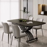 리프트업테이블 확장형 높이조절 원룸 거실식탁 정사각석판 마사블랙 마사히로 원형 행장을 갖추다 마사히로 1 06m 원형 행장을 갖추다