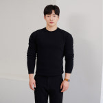 핵쿨남 핵쿨남 남성용 쫀득 라운드 긴팔 티셔츠 M