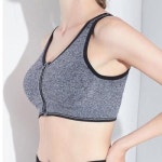여성 2컬러 앞지퍼 통기성 스포츠 브라탑