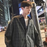 남자 가을 겨울 체크셔츠 오버핏 면 남방 무늬 가을옷 캐주얼 DS-BB144