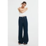 H&M HM 페어 소프트 수퍼 와이드 울트라 하이웨이스트 진 다크 데님 1252687008