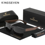 편광 선글라스 KINGSEVEN 나무 남자 검은 호두 TR90 프레임 직사각형 안경 여자 UV400 야외 눈부심 방지
