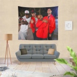 벨벳 토끼 태피스트리 벽걸이 예술 침실 거실 장식 대학 파티 1 As Shown