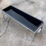 스테인리스 바닥 사료통 농장 동물 목장 여물통1개 대형 습건식 건초 여물 사료 닭장