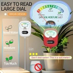 토양 수분계 식물 수분계 업그레이드 대형 스크린-토양 습도계 실내 실외 주택 정원 농장 잔디 테스터기-화이트용 경식물