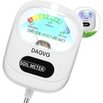 토양 수분계 식물 수분계 업그레이드 대형 스크린-토양 습도계 실내 실외 주택 정원 농장 잔디 테스터기-화이트용 경식물