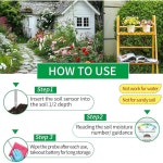 토양 수분계 식물 수분계 업그레이드 대형 스크린-토양 습도계 실내 실외 주택 정원 농장 잔디 테스터기-화이트용 경식물