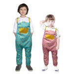 더해피 유아 방수 멜방바지 31종 아동 어린이 비옷바지 농장체험 단색 무지-화이트