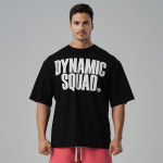 다이나믹스쿼드 빅로고 남자 오버핏 반팔 티셔츠 헬스티 짐웨어 블랙화이트