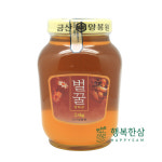 천연 벌꿀 100 프리미엄 1 등급 잡화꿀 국산 검사품 2 4kg 유리병 1개