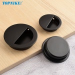 보이지 않는 임베디드 가구는 슬라이딩 도어 캐비닛 핸들 서랍 숨기기 스테인레스 스틸을 당깁니다