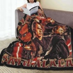 Anakin Skywalker 플란넬 용수철 담요 다기능 소프트 스로우 담요 침구 야외 침대보용 가을
